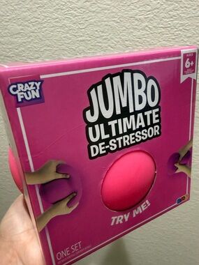RMS Jumbo Ultimate De-Stressor Giant Ball Squishy - Pink. Crazy fun viral toy